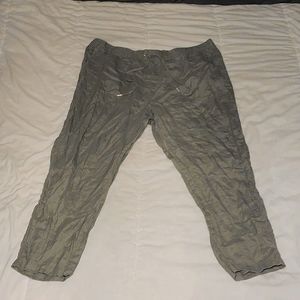 Hazy green linen pants